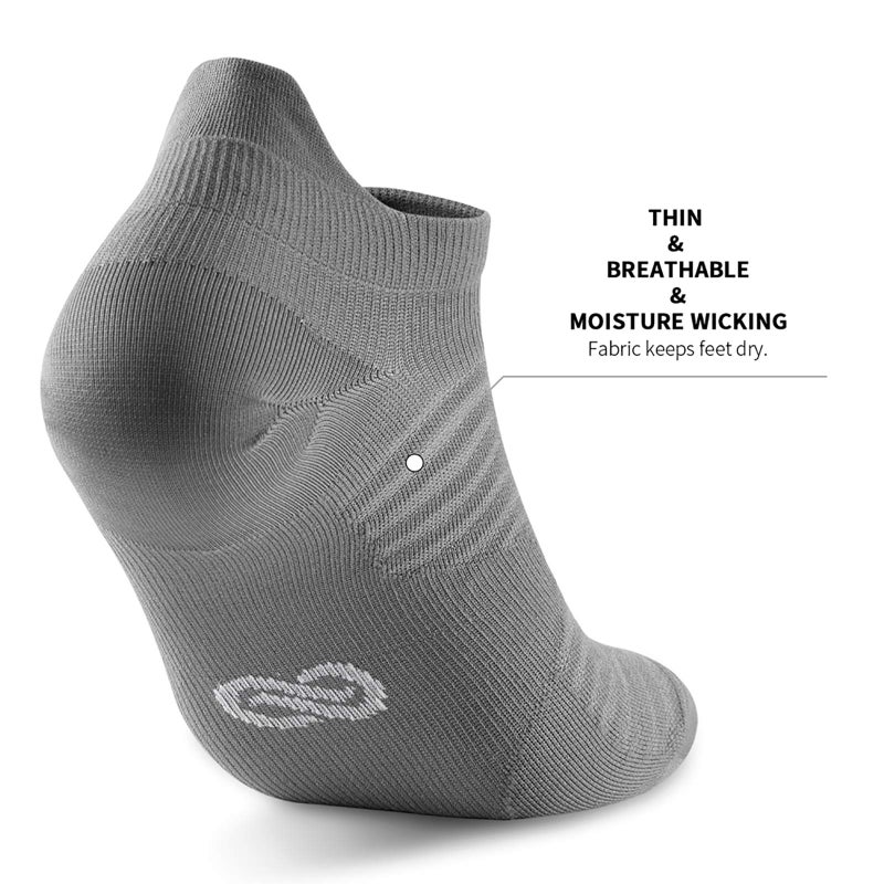 PAPLUS Compression Running Socks for Men and Women (6 Pairs), Ankle Socks with Arch Support, Athletic Low Cut socks for Cycling, Golf - Image 5